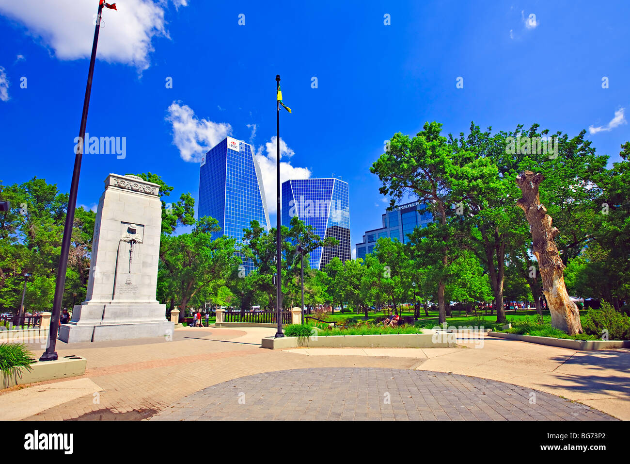 Krieg-Denkmal im Victoria Park, Stadt Regina, Saskatchewan, Kanada. Stockfoto