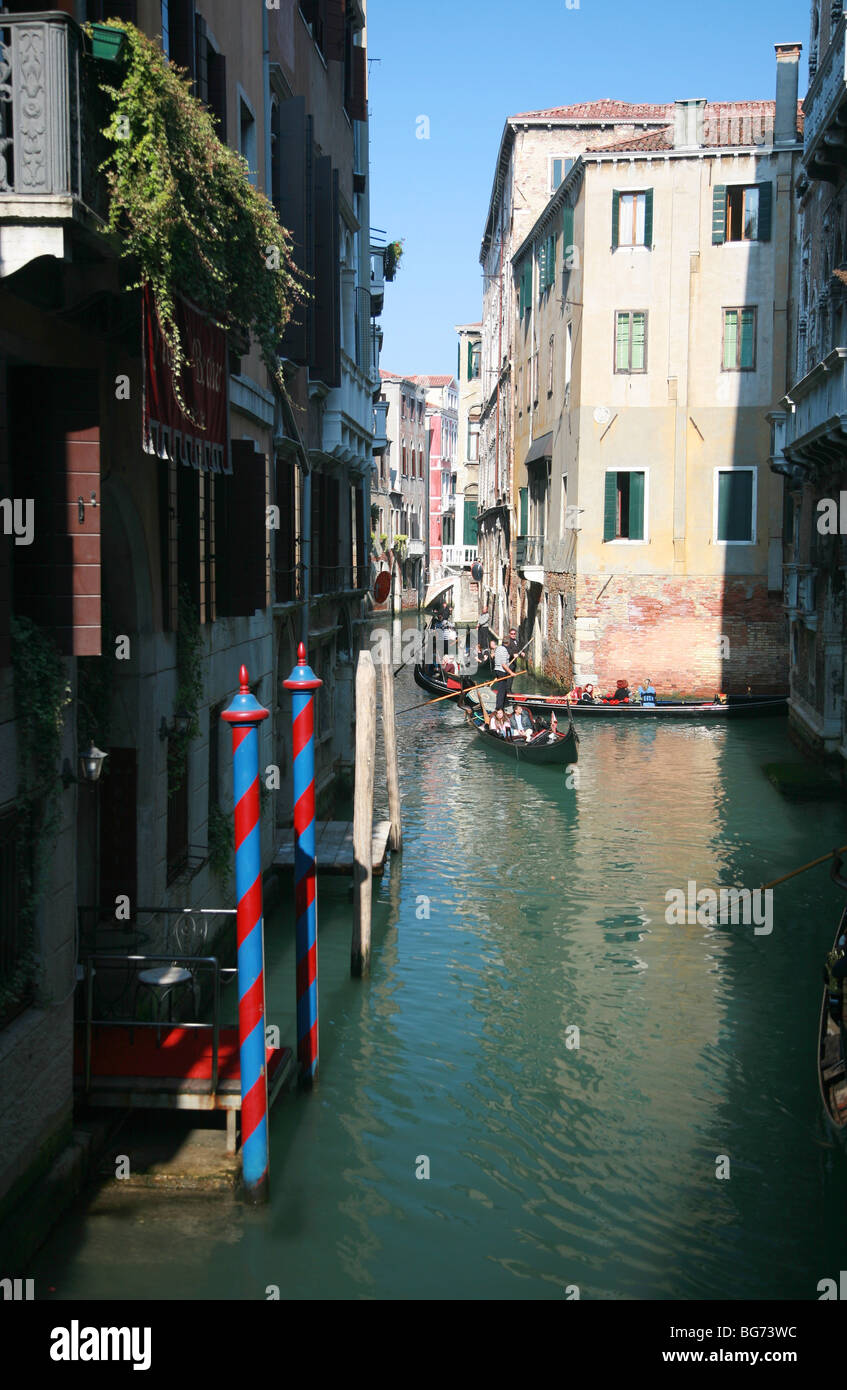 Gondeln in Venedig, Italien Stockfoto