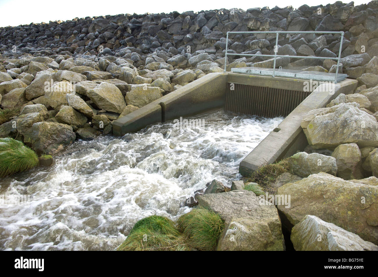 Gully in vollem Gange Stockfoto