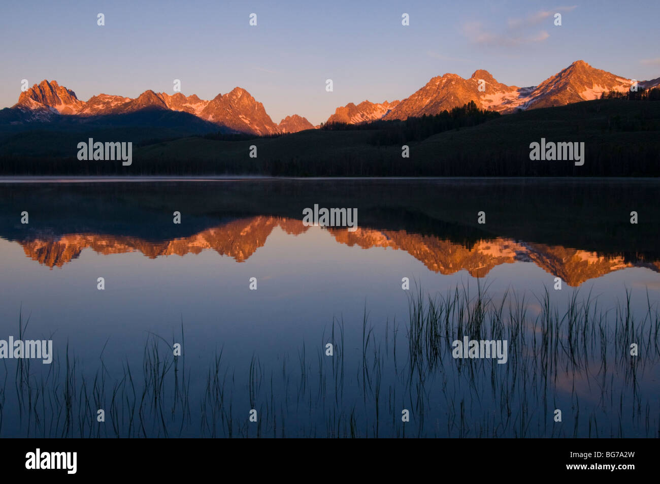Malerische Idaho, Rotbarsch Seelein, Sägezahn Berge, Stanley Stockfoto