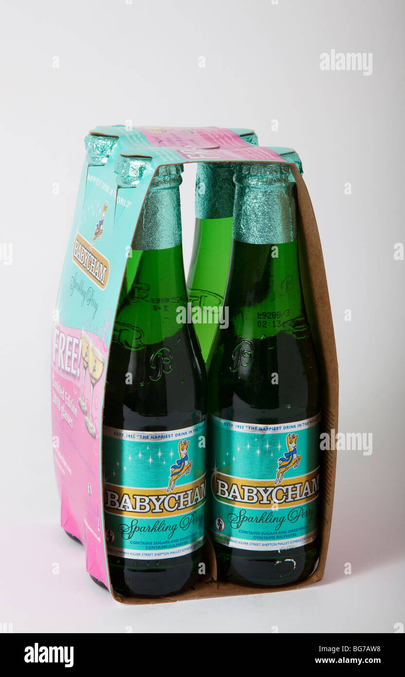 Flasche Babycham Reto Getränke Stockfoto