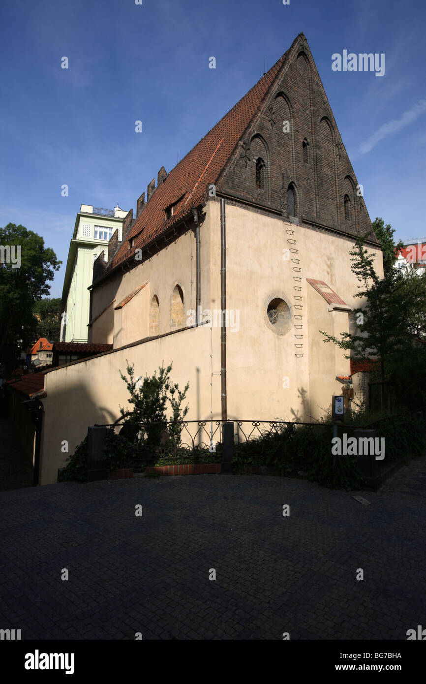 Die alte neue Synagoge in Josefov Bezirk, Prag, CZ Stockfoto