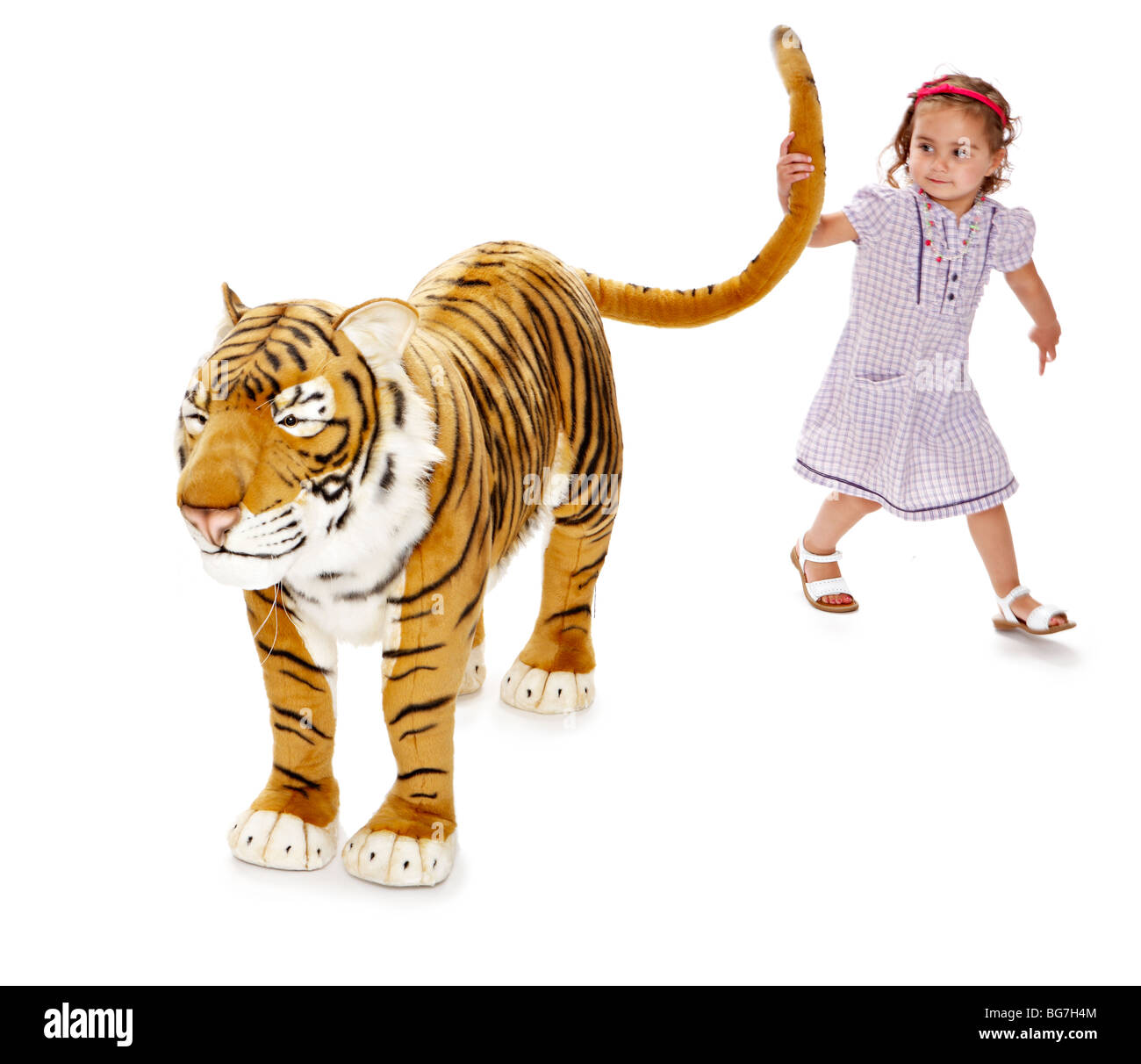 Großes Spielzeug Tiger Hannah Stockfoto