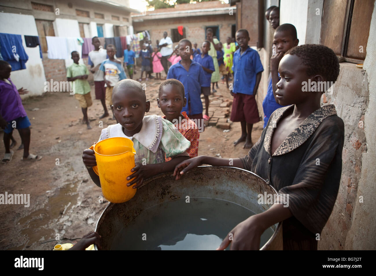 Kinder in einem Waisenhaus in Amuria, Uganda, Ostafrika. Stockfoto