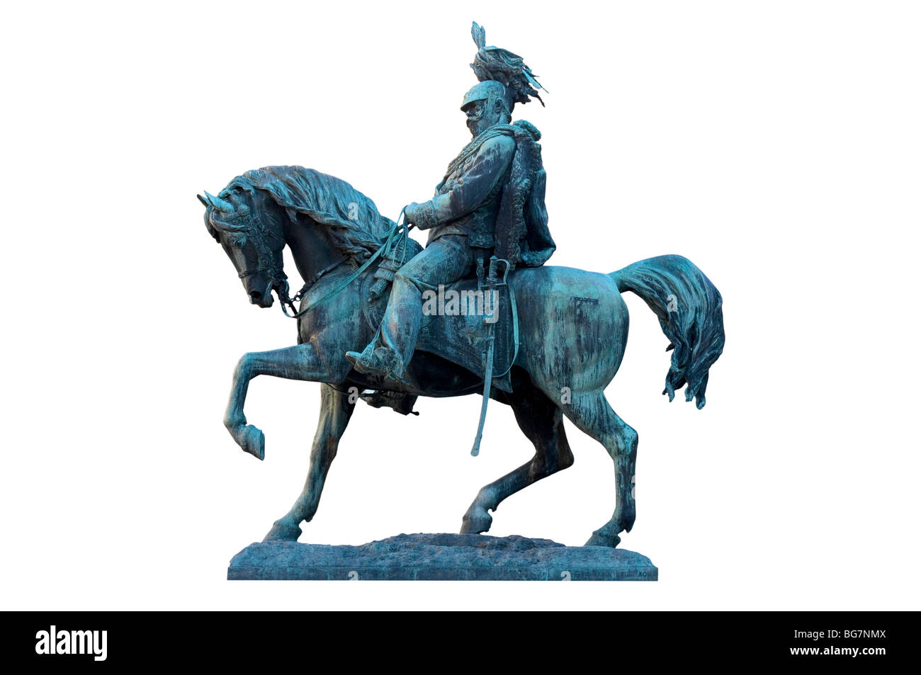 Reiterstandbild von Vittorio Emanuele II in Perugia, Italien Stockfoto
