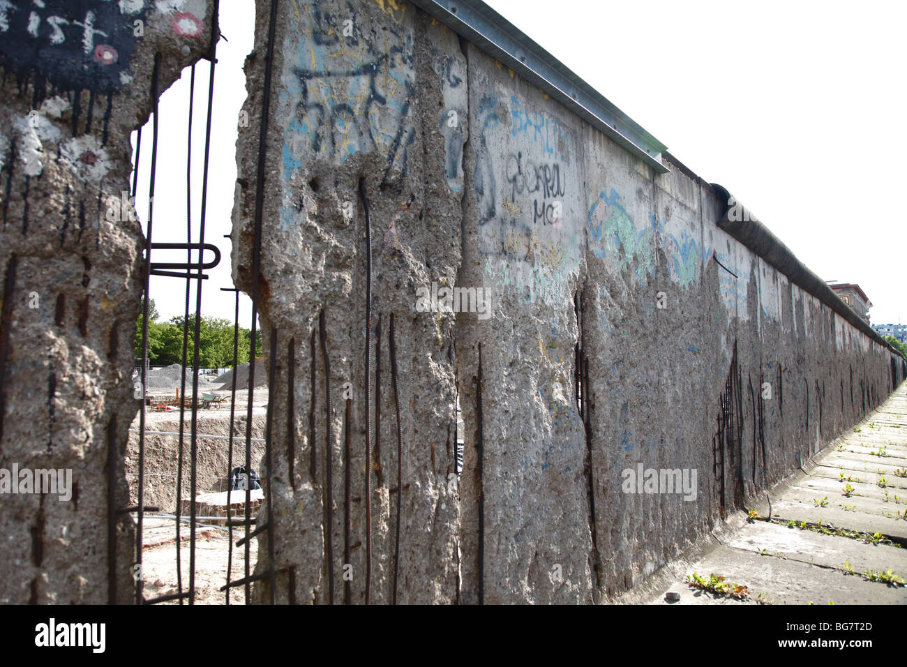 Deutschland, Berlin, Zimmer Straße, Checkpoint Charlie, erhaltene Abschnitt der Berliner Mauer, Berliner Mauer Stockfoto