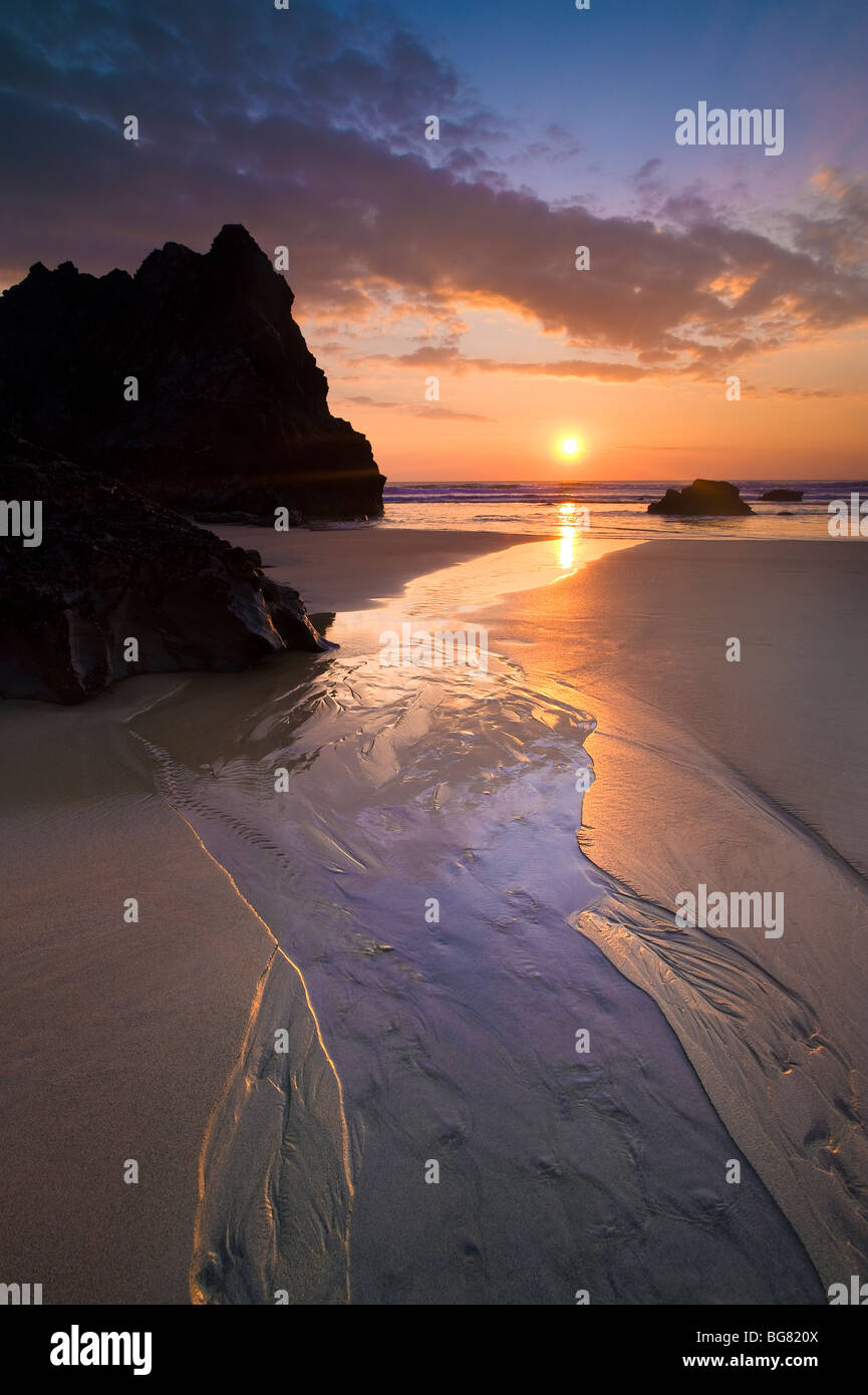 Bedruthan Steps, Cornwall, England, UK Stockfoto