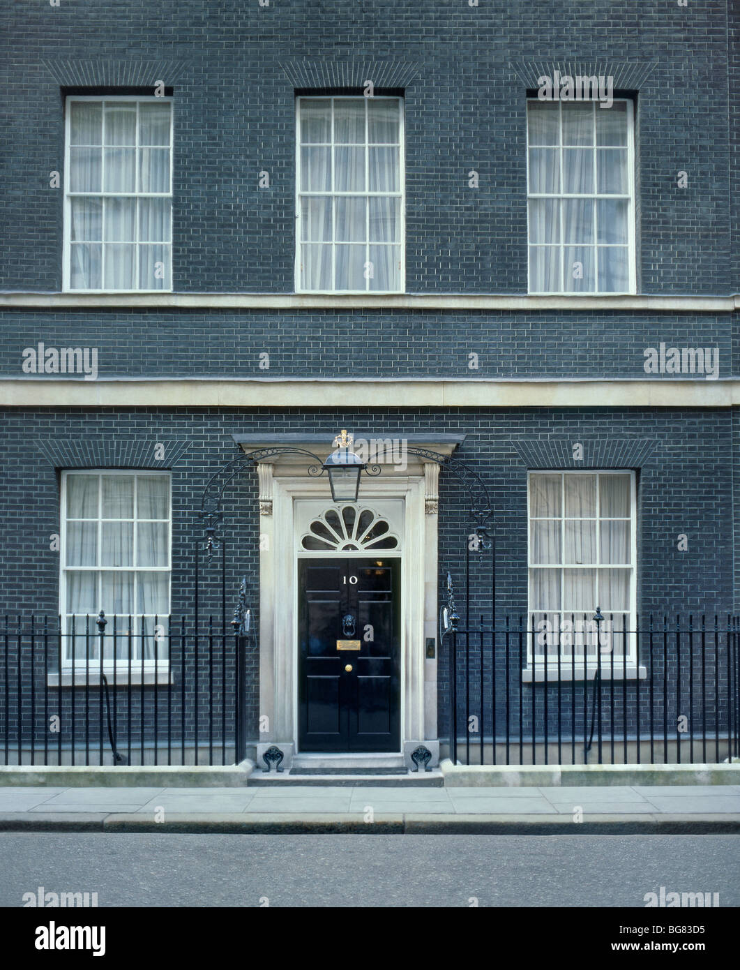 10 Downing Street Westminster, London. Offizielle Homepage des britischen Premierminister. Stockfoto