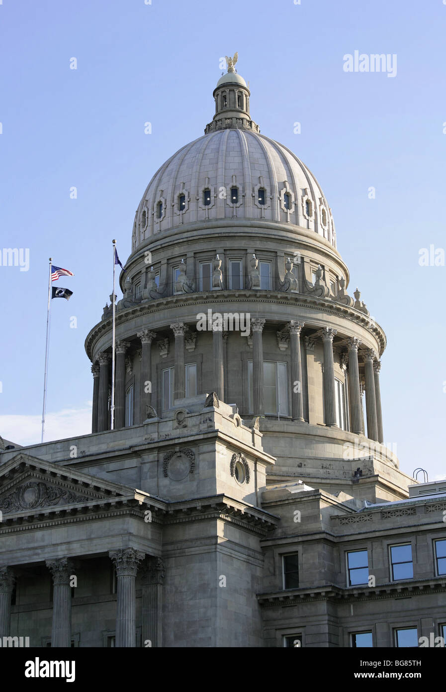 Idaho State Capitol building, bei Sonnenaufgang, Boise, Idaho. Stockfoto