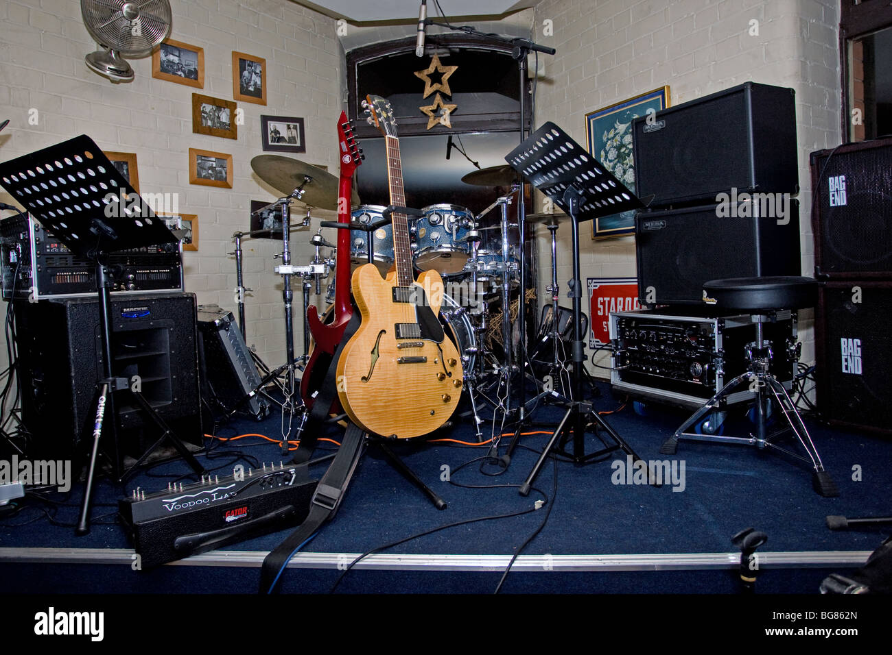 Set up Instrument - jazz-club Stockfoto