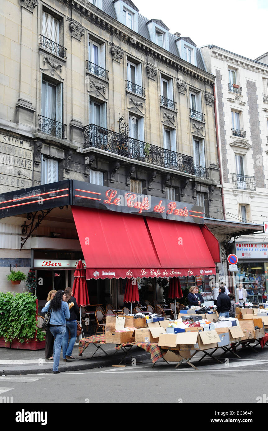 Frankreich, Paris, Le Cafe de Paris typischen Café im freien Stockfoto