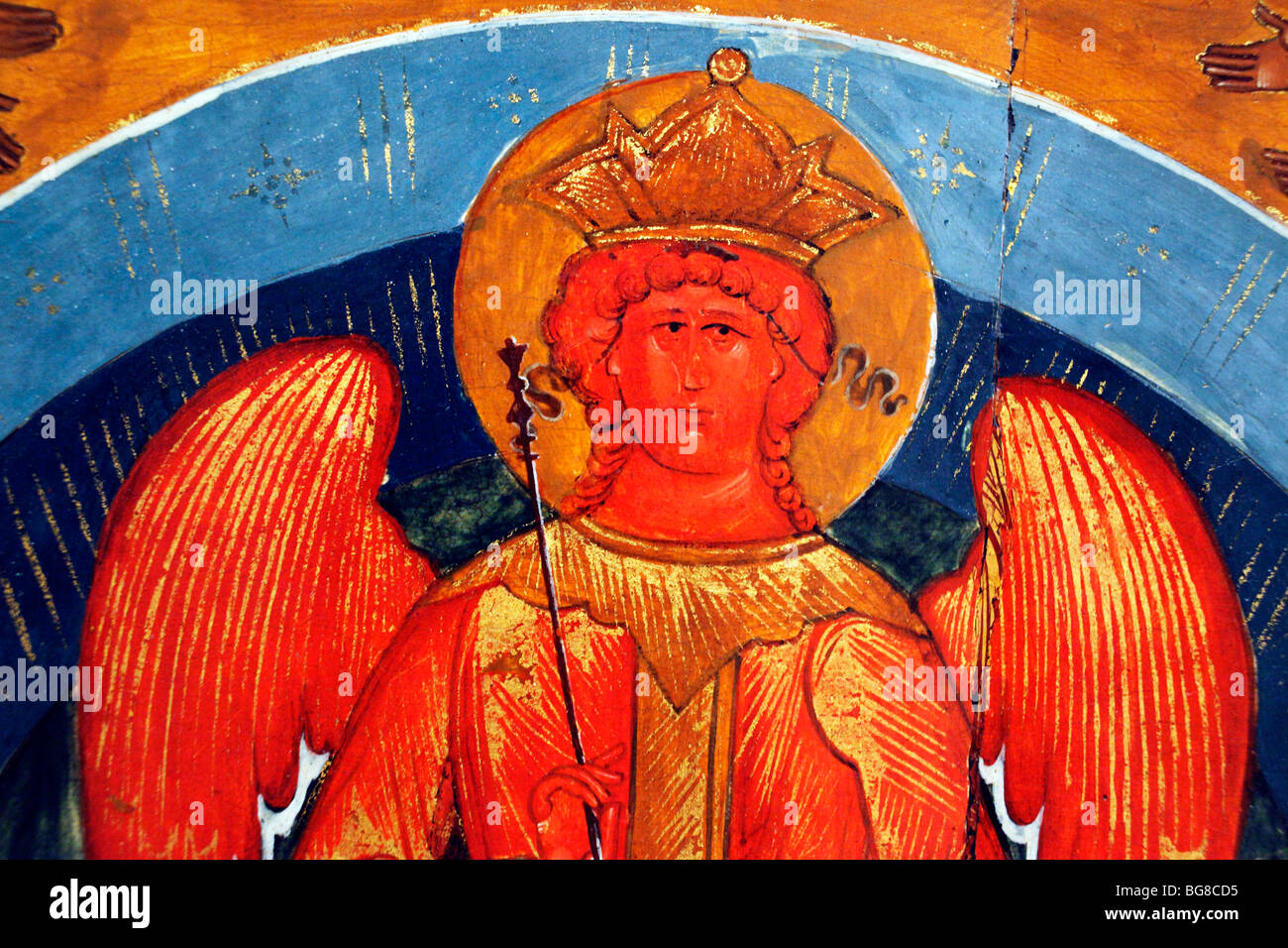 St. Sophia die göttliche Weisheit (16. Jahrhundert), Russische Ikone, Vologda Museum, Wologda, Russland Stockfoto