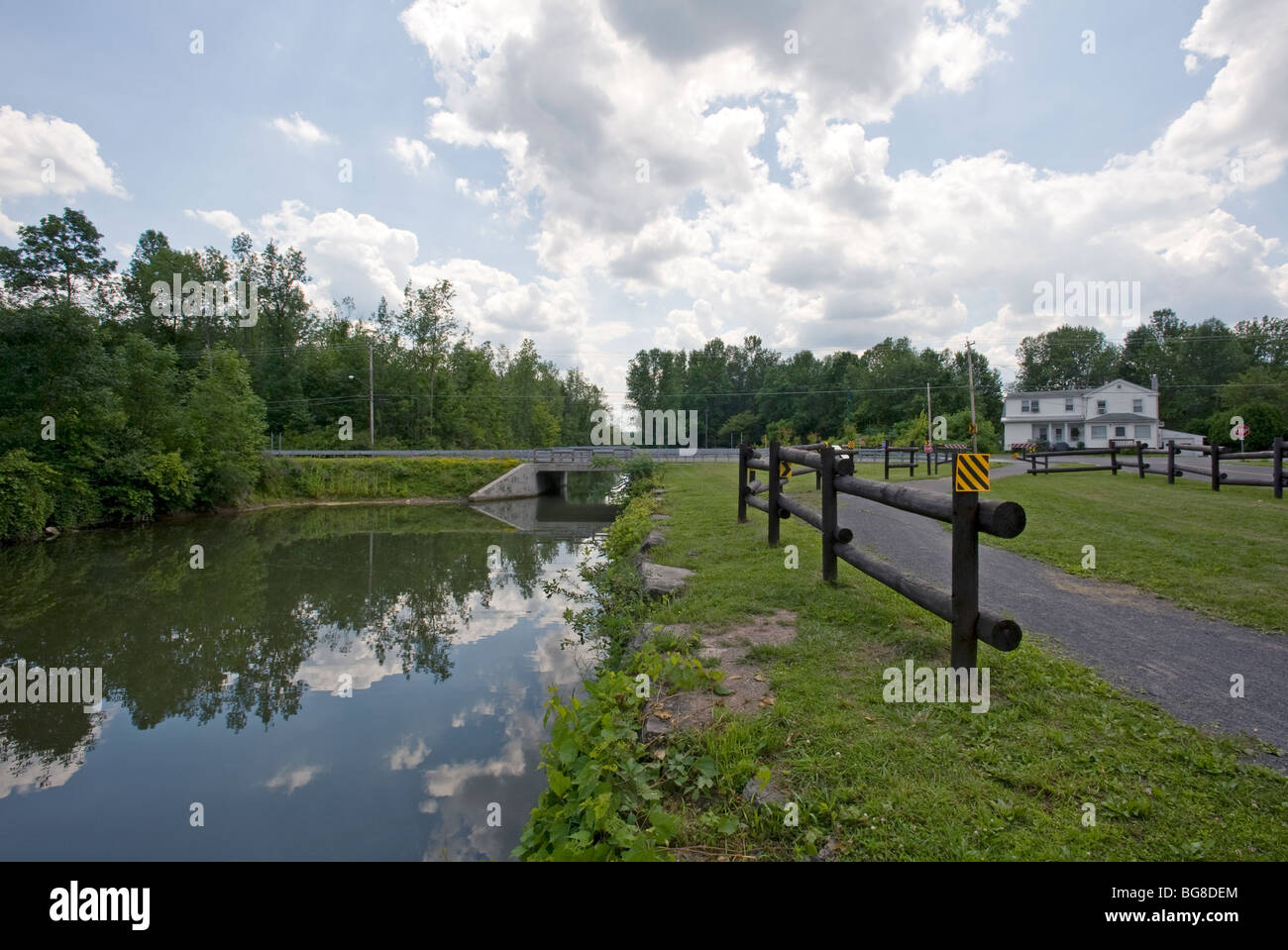 New York State alten Erie Canal State Historic Park, Kirkville. Stockfoto