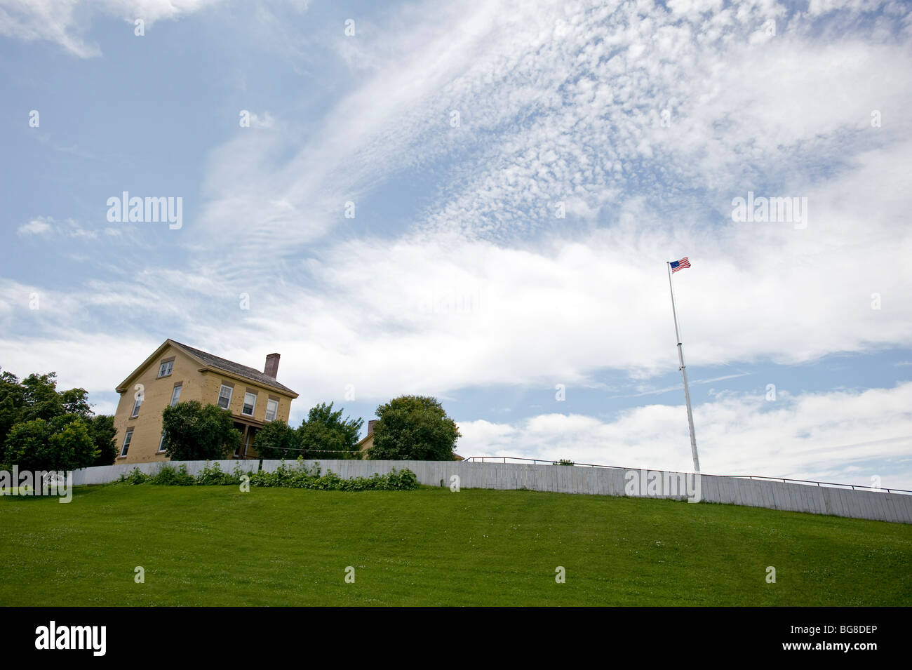 Leutnants Haus in Sackets Harbor Battlefield State Historic Site. Stockfoto