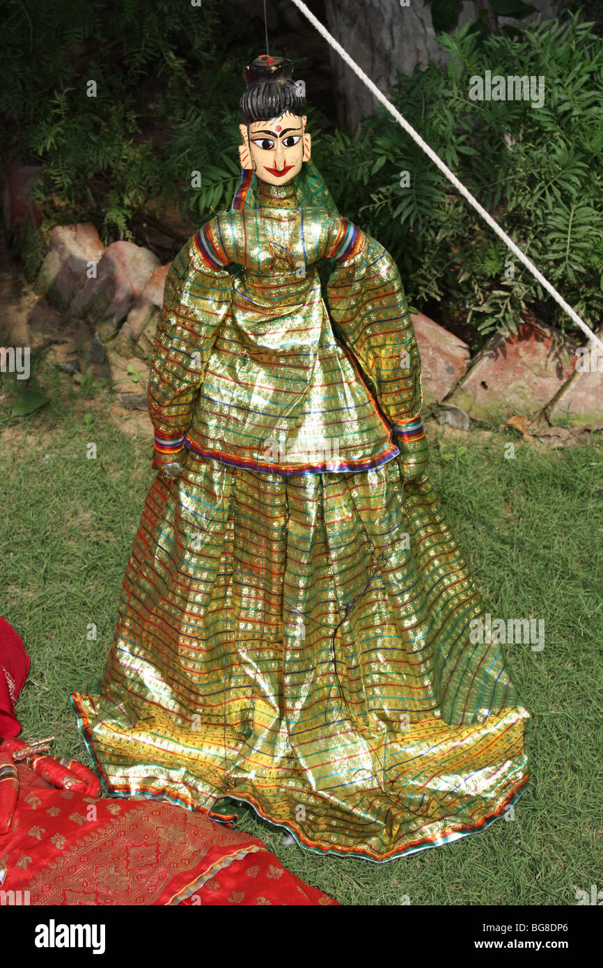 Marionetten in Rajasthan verwendet Stockfoto