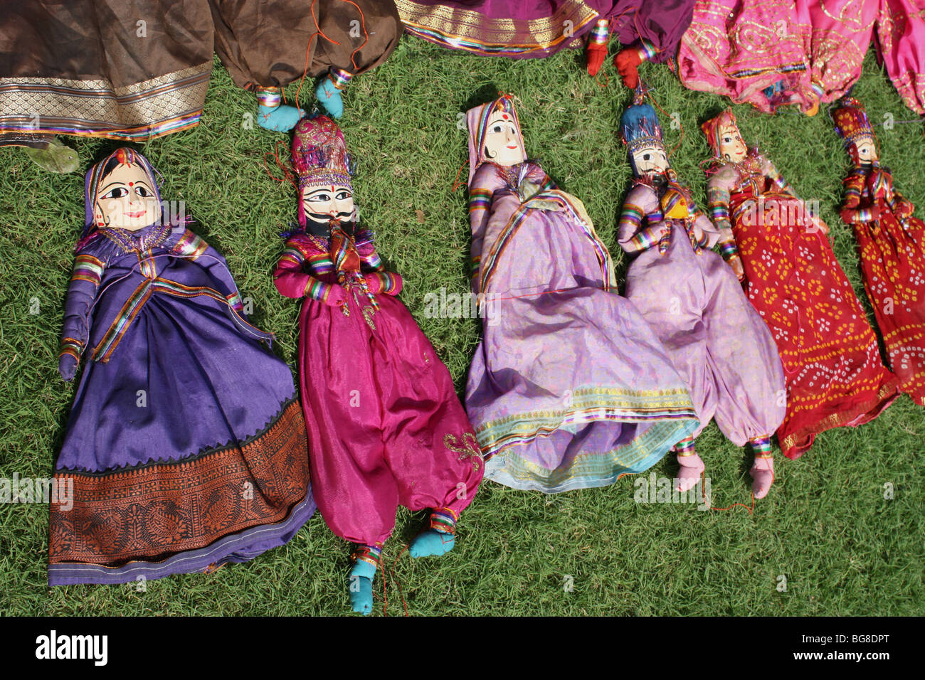 Marionetten in Rajasthan verwendet Stockfoto