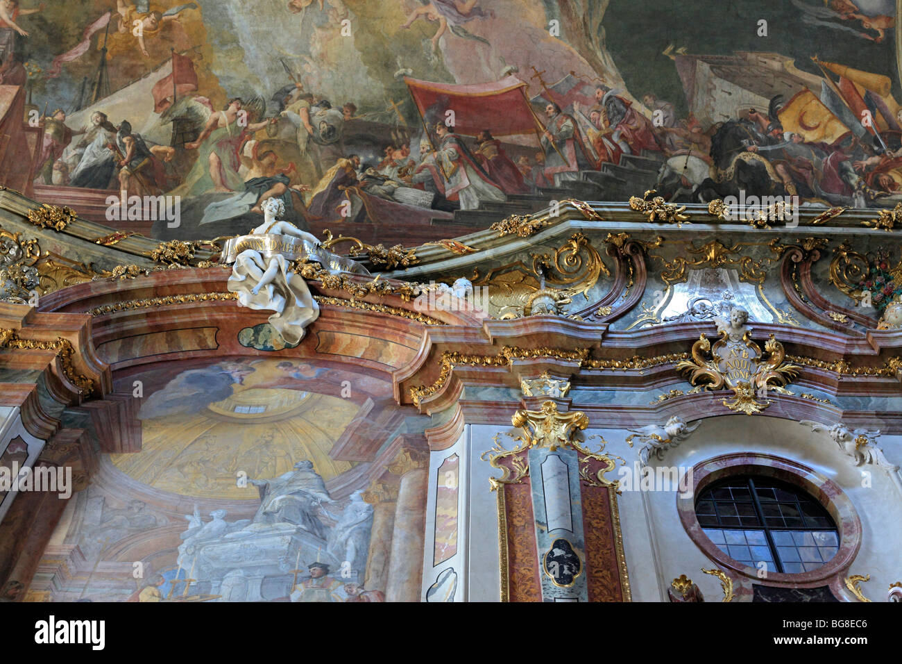 Innenraum der Asamkirche, München, Bayern, Deutschland Stockfoto