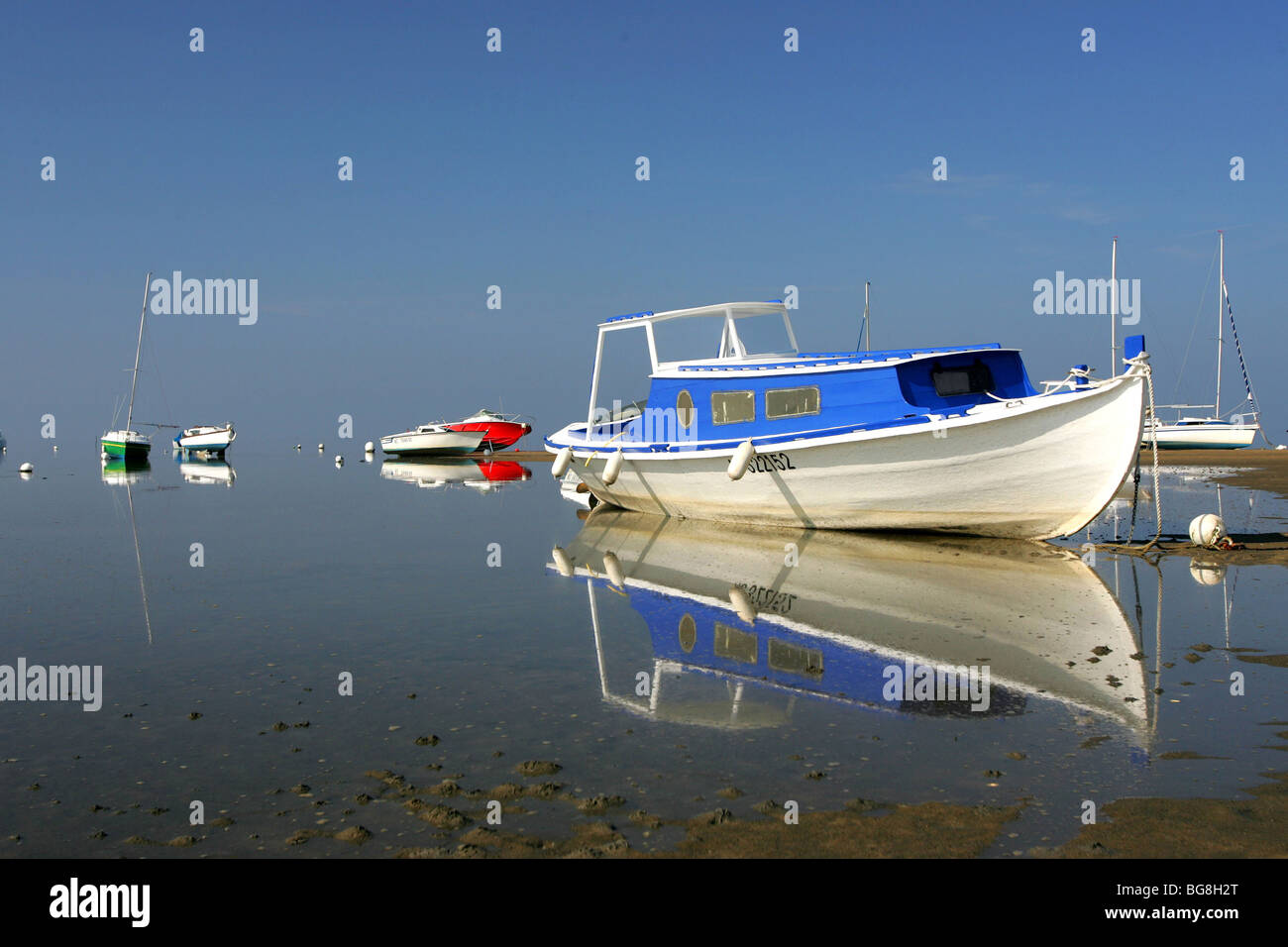 Andernos-les-Bains (33): Boote am Strand Stockfoto