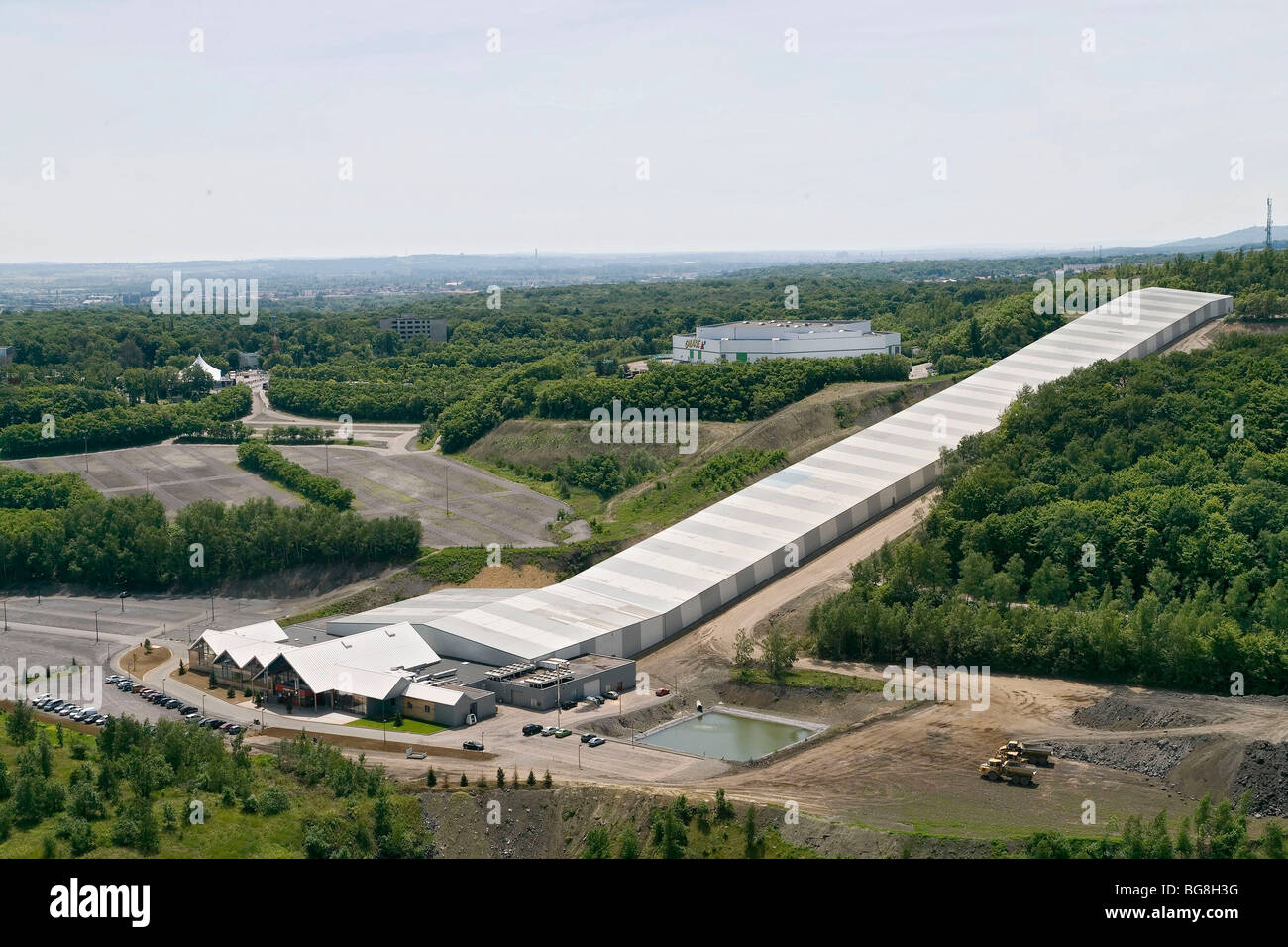 Luftaufnahme über die Skihalle in Amnéville (57 Stockfotografie Alamy