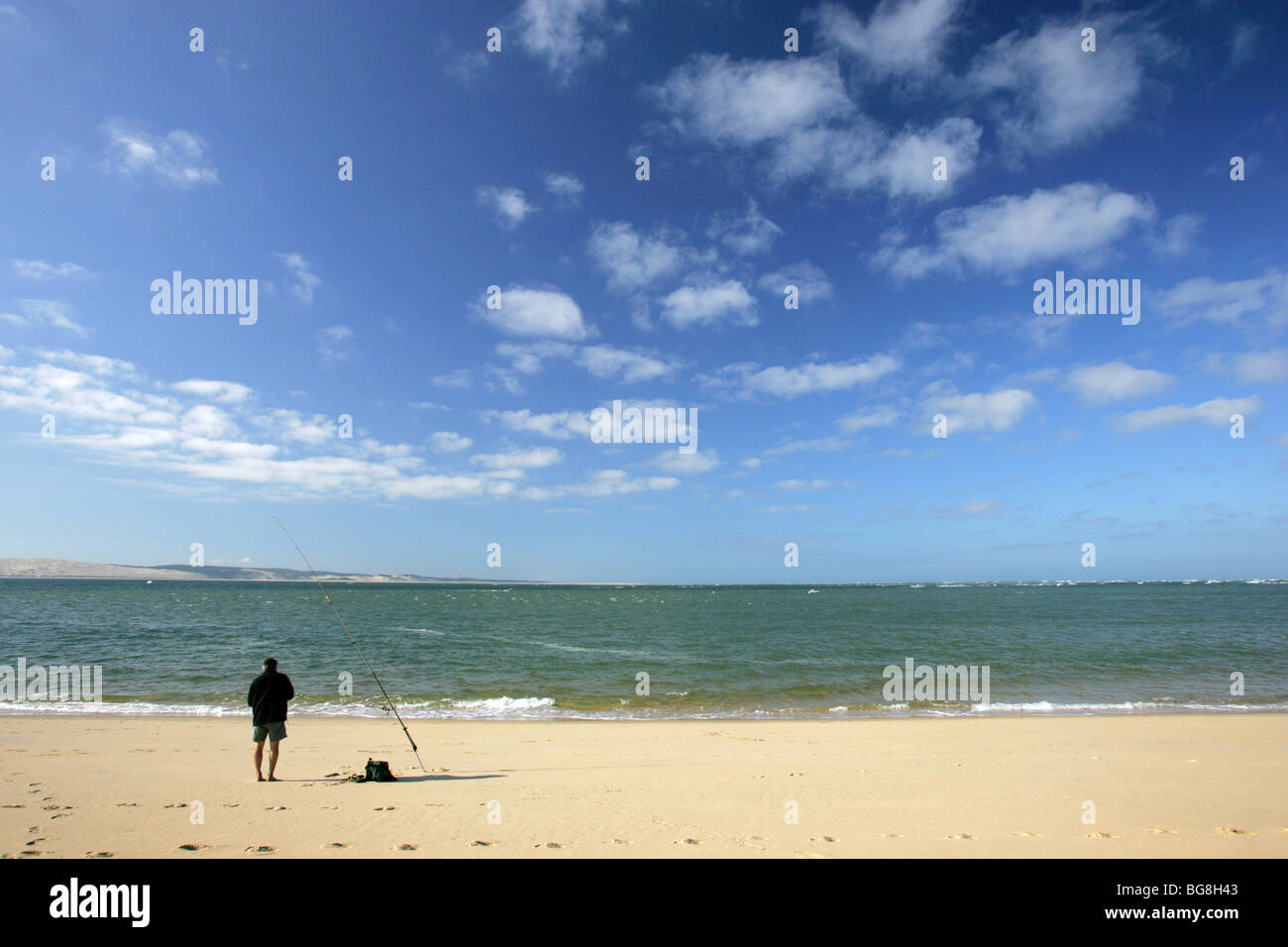 Cap Ferret (33): Angeln, Angeln Stockfoto