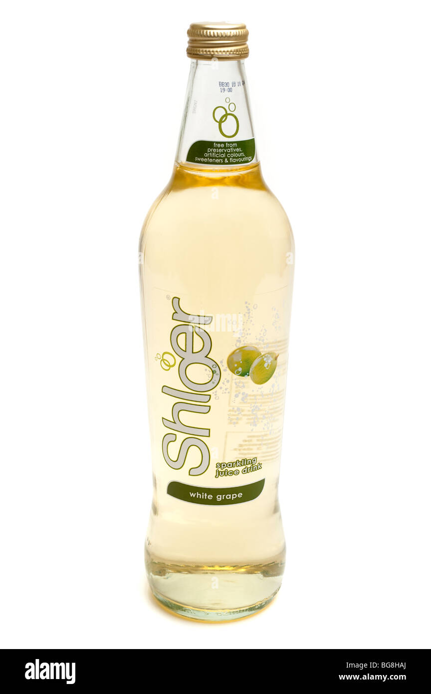 Flasche Shloer "weiße Traube" juice Stockfoto