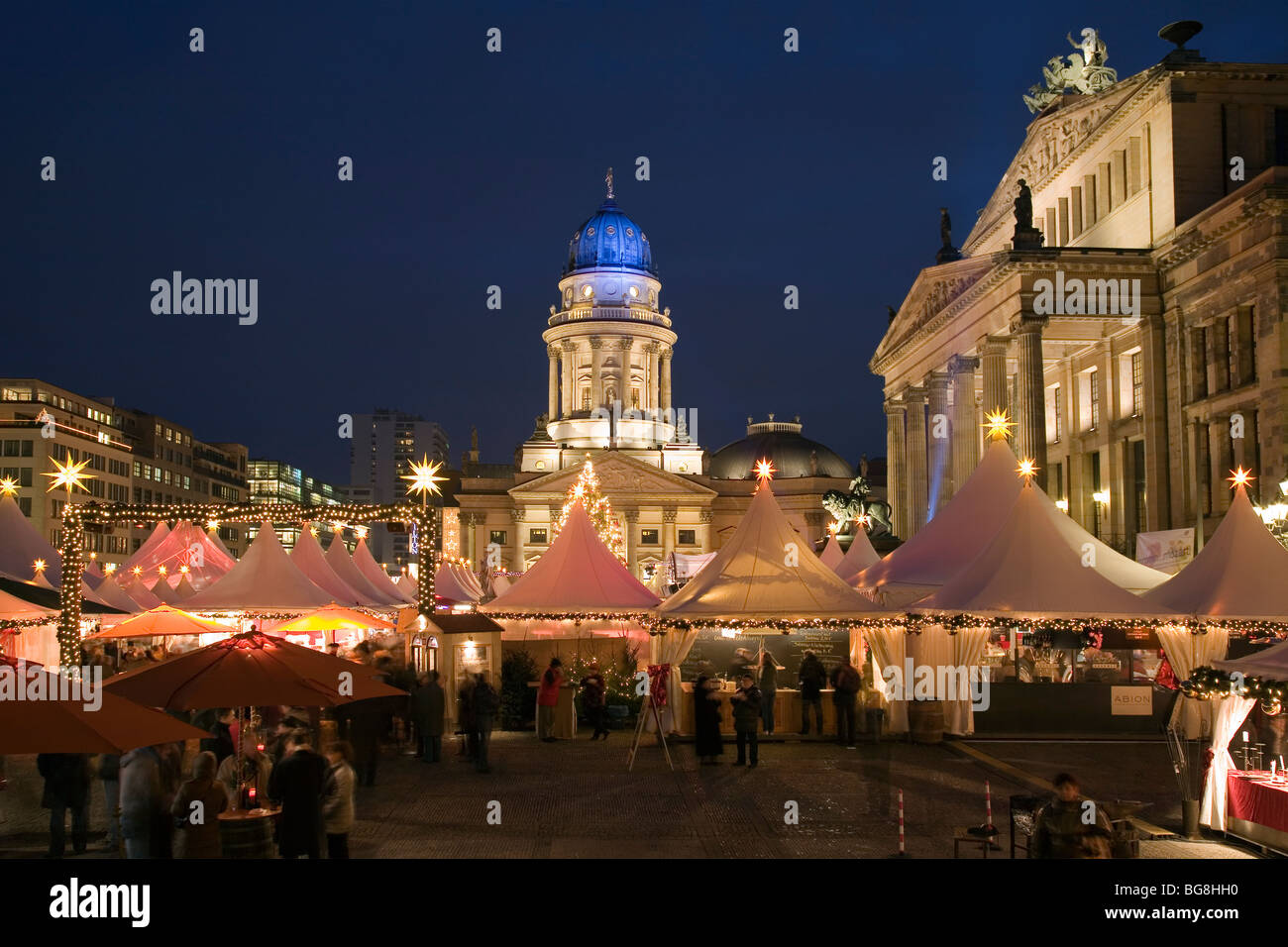Gendarmenmarkt Weihnachtsmarkt, Berlin, Deutschland Stockfoto
