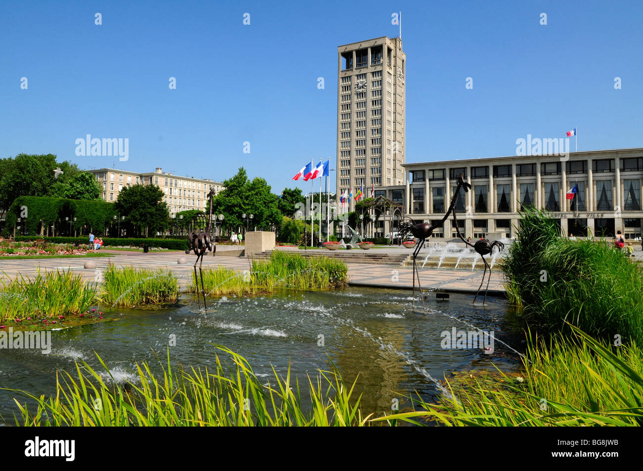 Le Havre (76): Rathausplatz Stockfoto