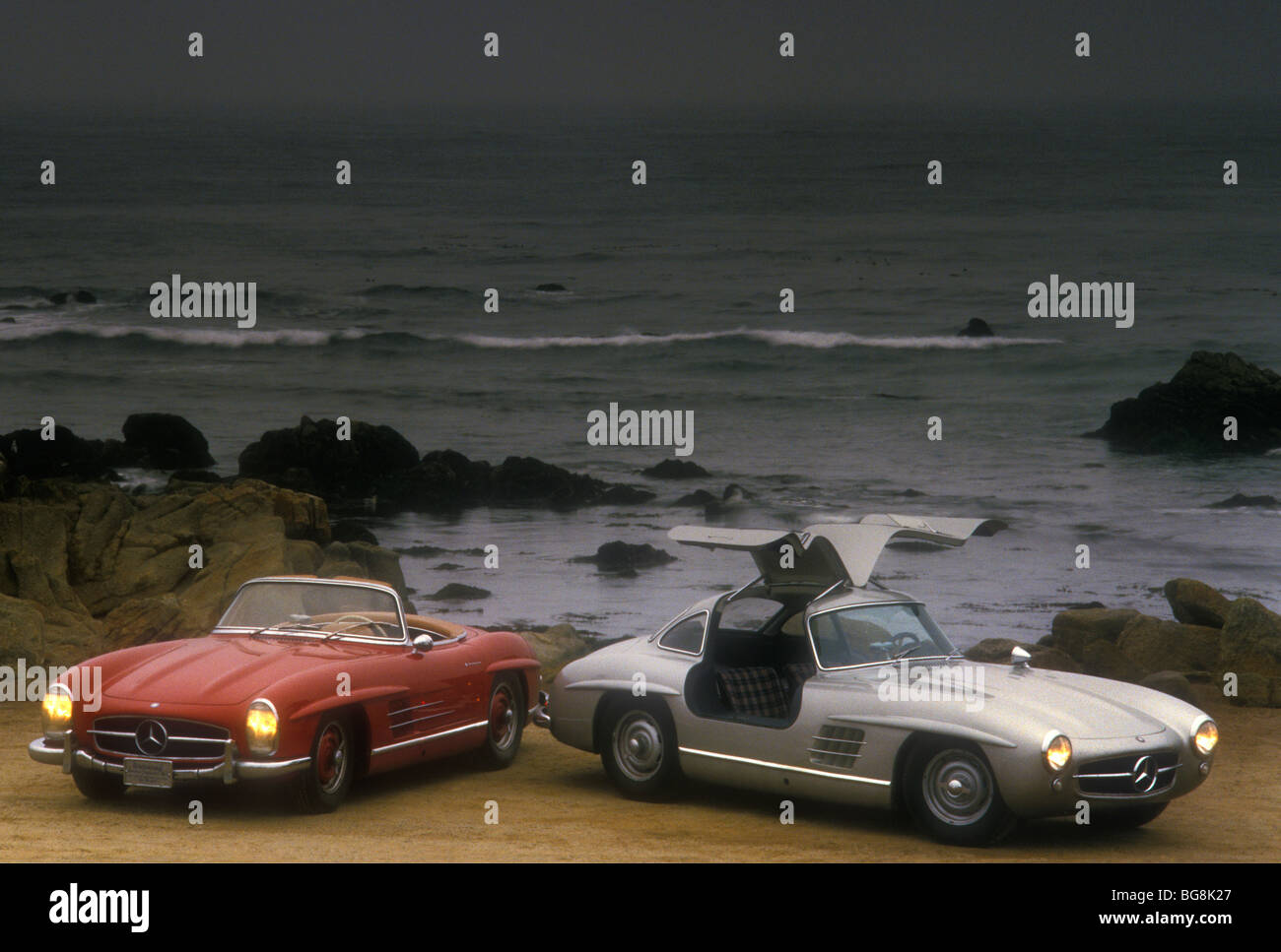 Mercedes 300SL Flügeltürer & Roadster Stockfoto