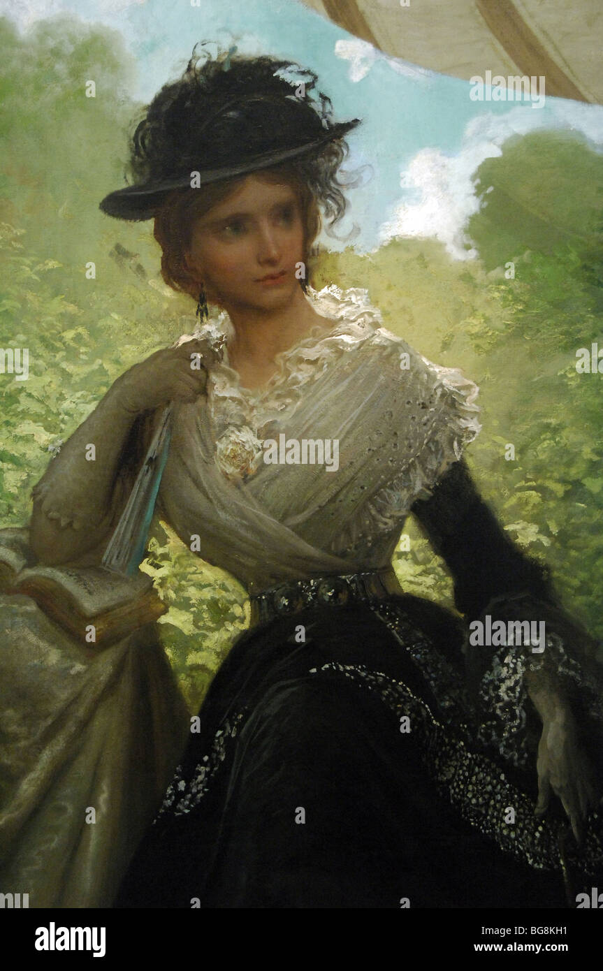 DORE, Gustave (1832-1883). Französischer Künstler, Stecher und Illustrator. Dame mit weißen Schal, 1870. Stockfoto