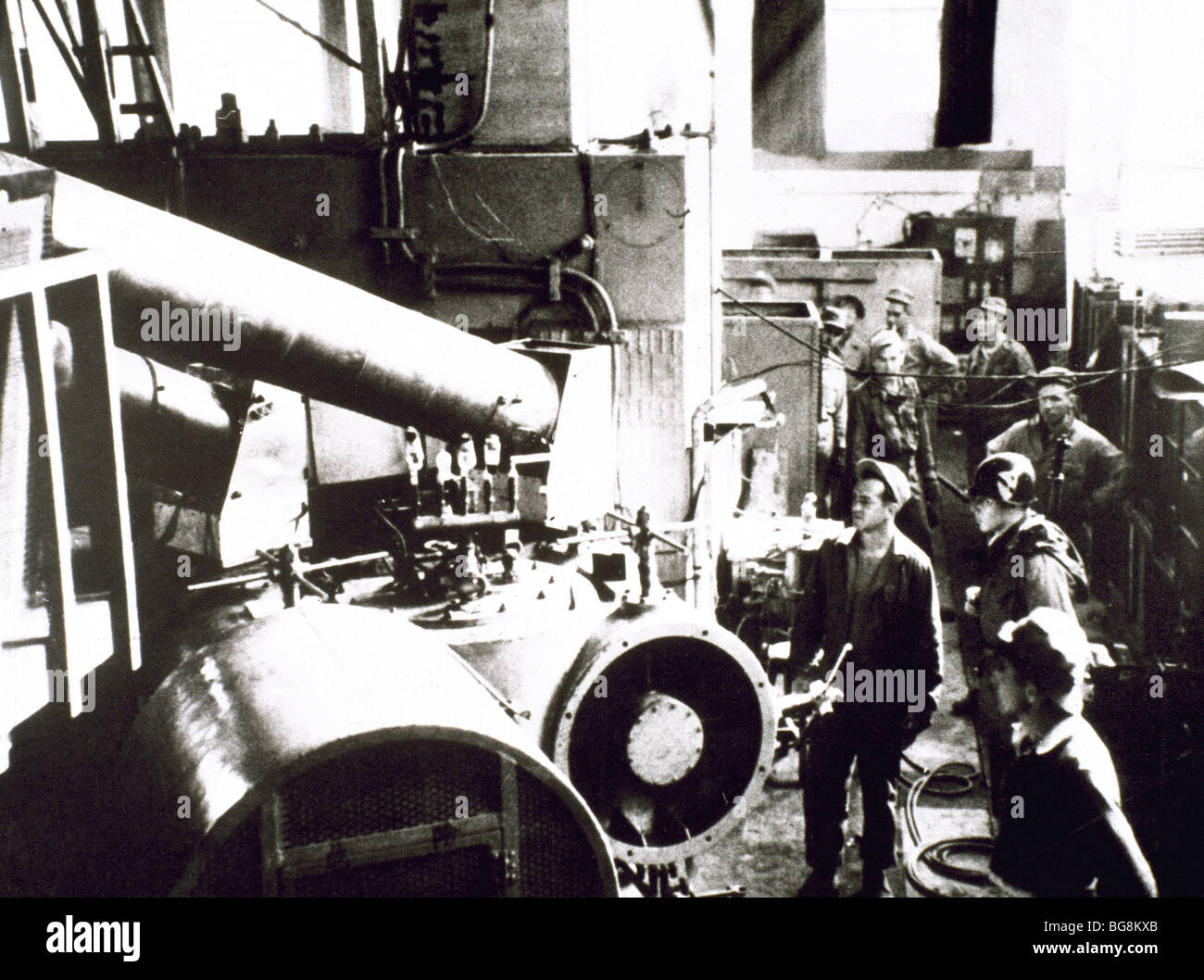 WELTKRIEG (1939-1945). US-Team, die Durchführung der Arbeiten der Zerstörung des Labors, die Forschung auf die atomare durchgeführt Stockfoto