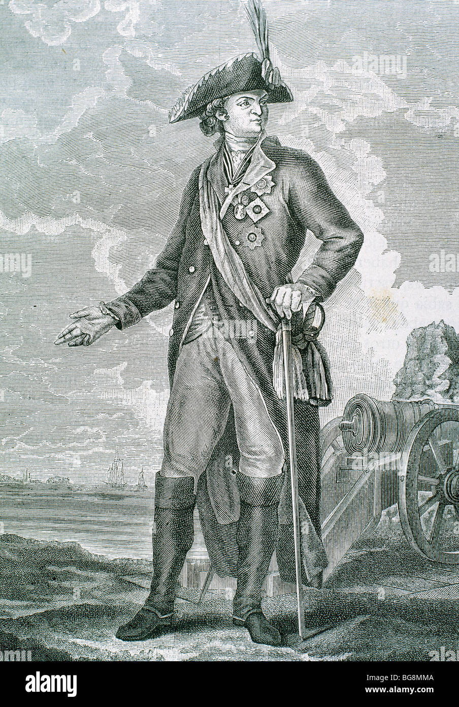 Potemkin, Grigory Aleksandrović (Cizevo, 1739 Nikolajev, 1791). Russischer Soldat und Politiker. Gravur. Stockfoto