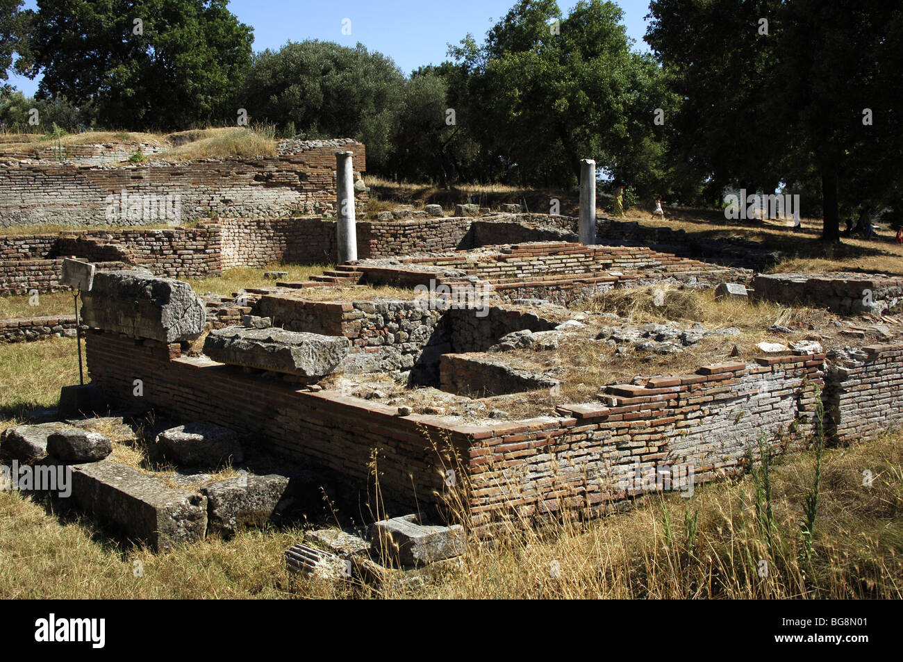 Griechische Kunst. Hellenistic Periode. Ruinen von Apollonia. Detail. Fier. Republik von Albanien. Stockfoto