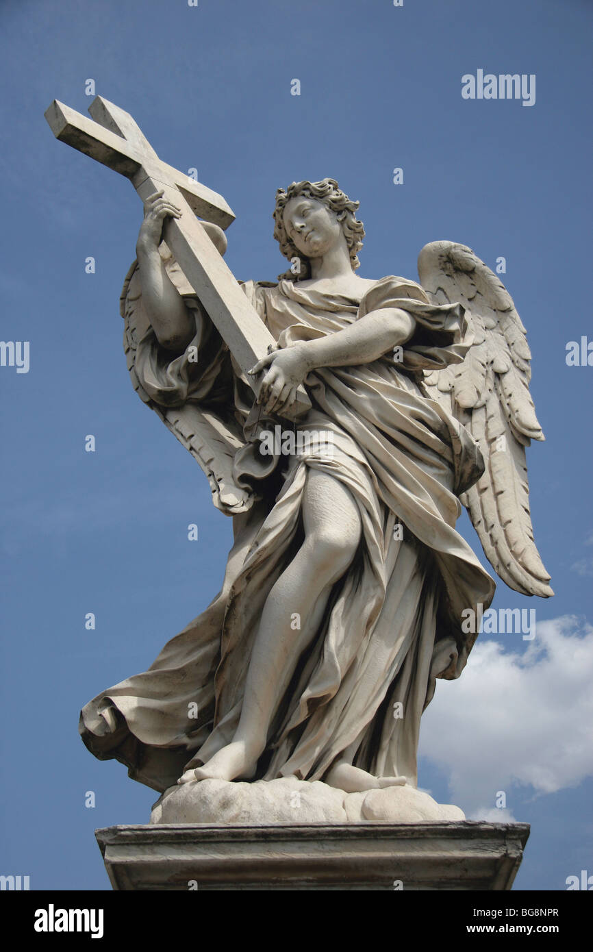 Engel. Die Statue. Von Bernini, 1669. Rom. Stockfoto
