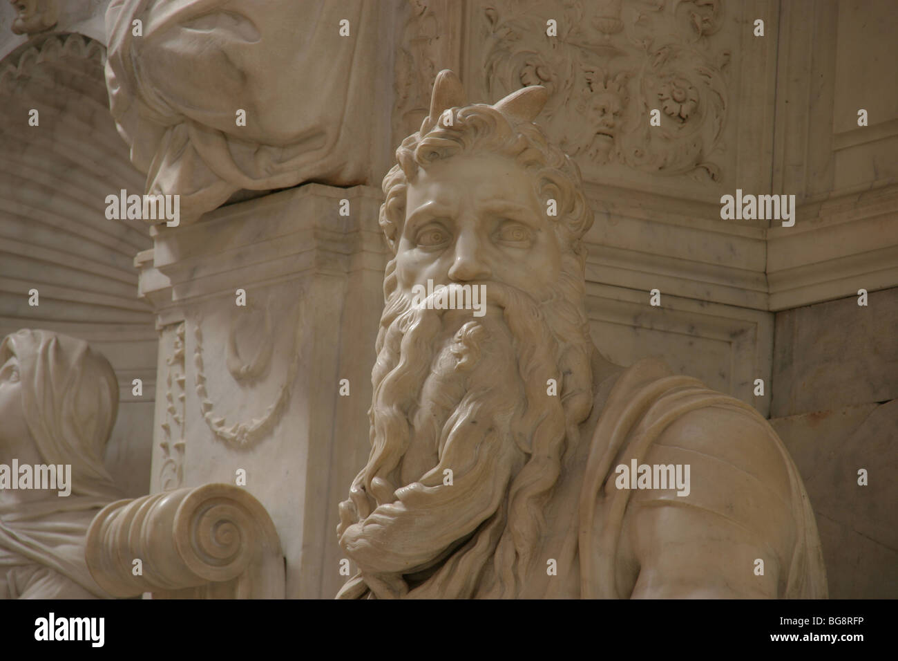 Moses von Michelangelo. Detail-Rom. Stockfoto