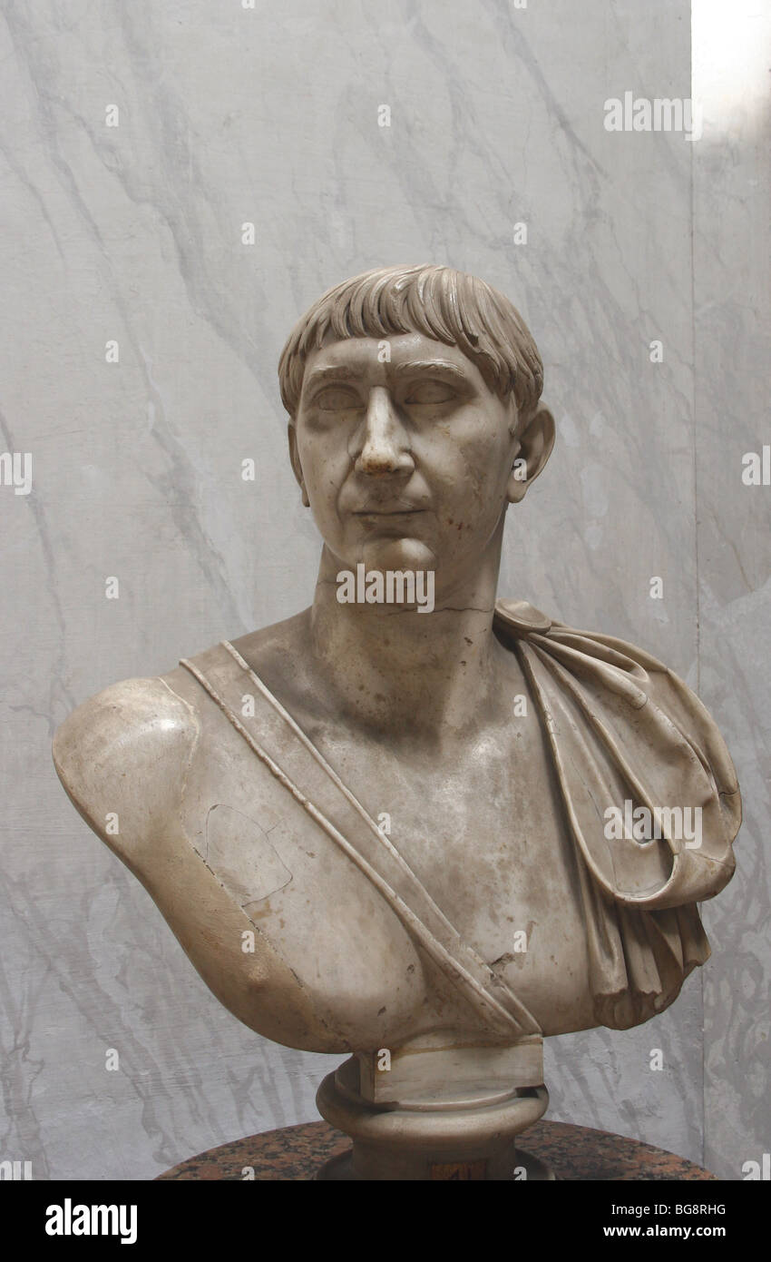 Arcus Ulpius Nerva Traianus oder Trajan (53-117 n. Chr.). Römischer Kaiser. Stockfoto