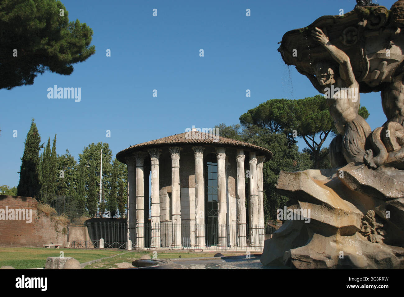 Tempel der Vesta. Rom. Stockfoto