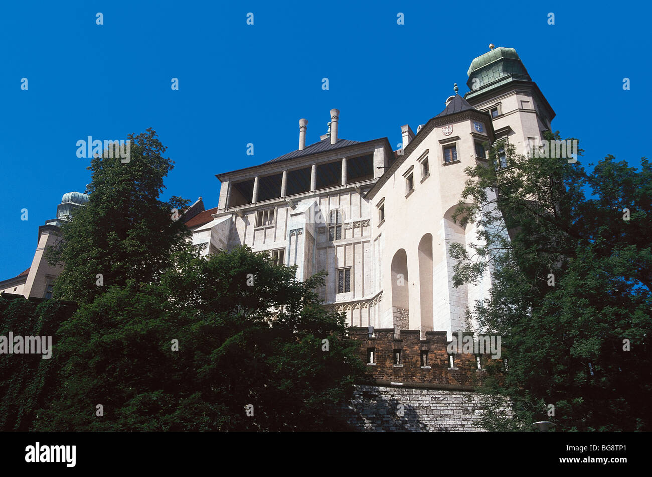 Polen. Krakau. Schloss Wawel. Stockfoto