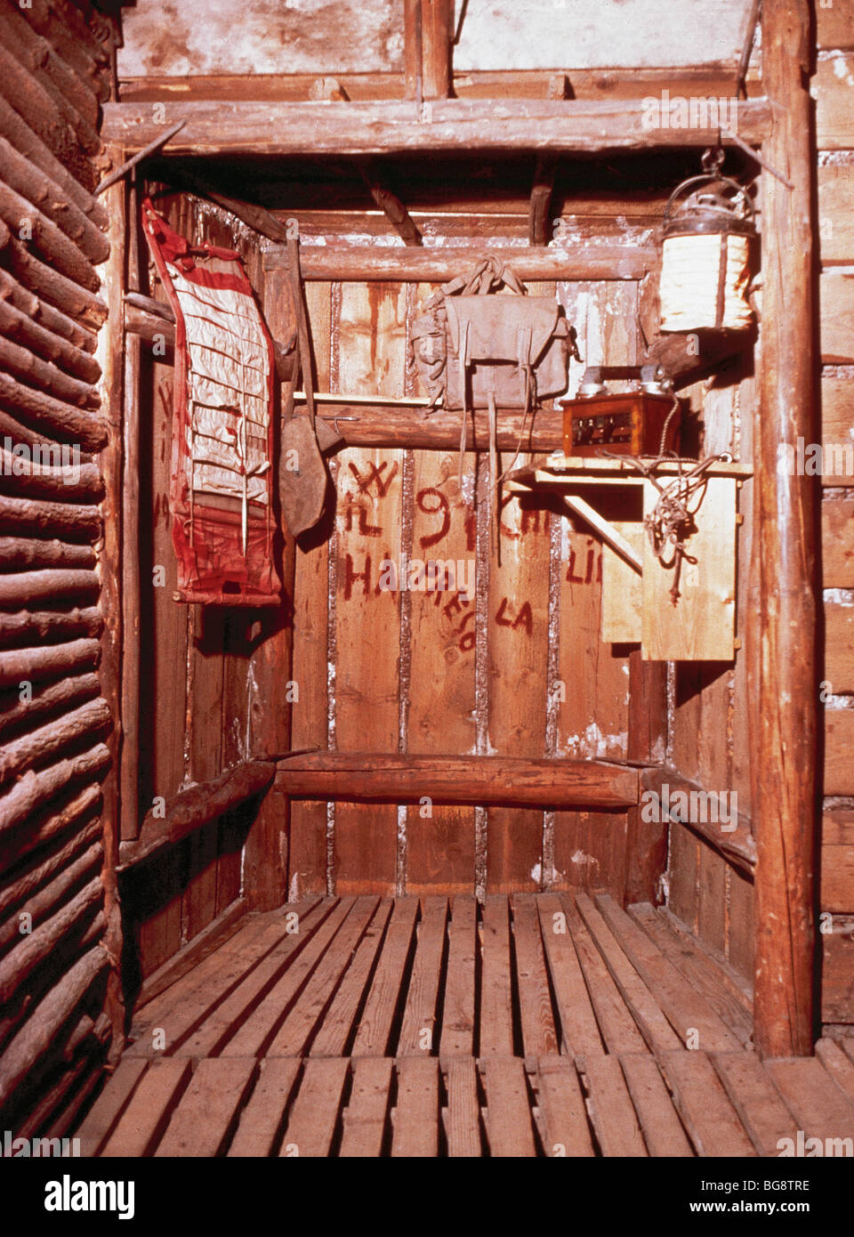 ERSTER WELTKRIEG (1914-1918). Telefon in einem Graben. (Frankreich, 1915). Stockfoto