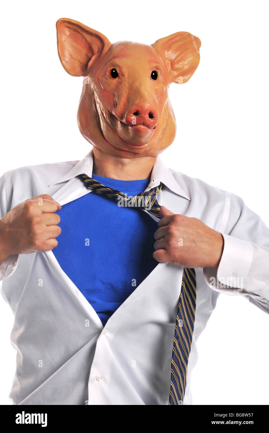 Schweinegrippe-Metapher zeigt die Macht des virus Stockfoto