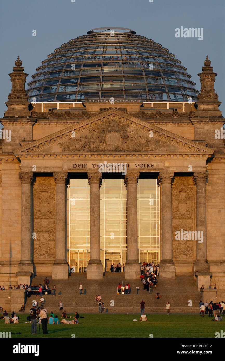 Berlin. Deutschland. Der deutsche Reichstag. Stockfoto