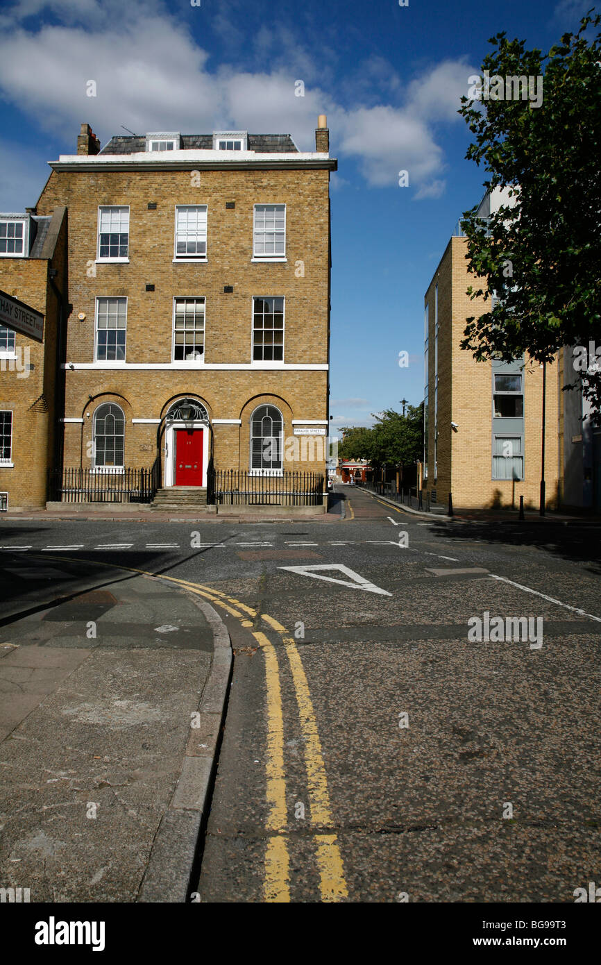 Kreuzung von Paradies und Cathay Street, Bermondsey, London, UK Stockfoto
