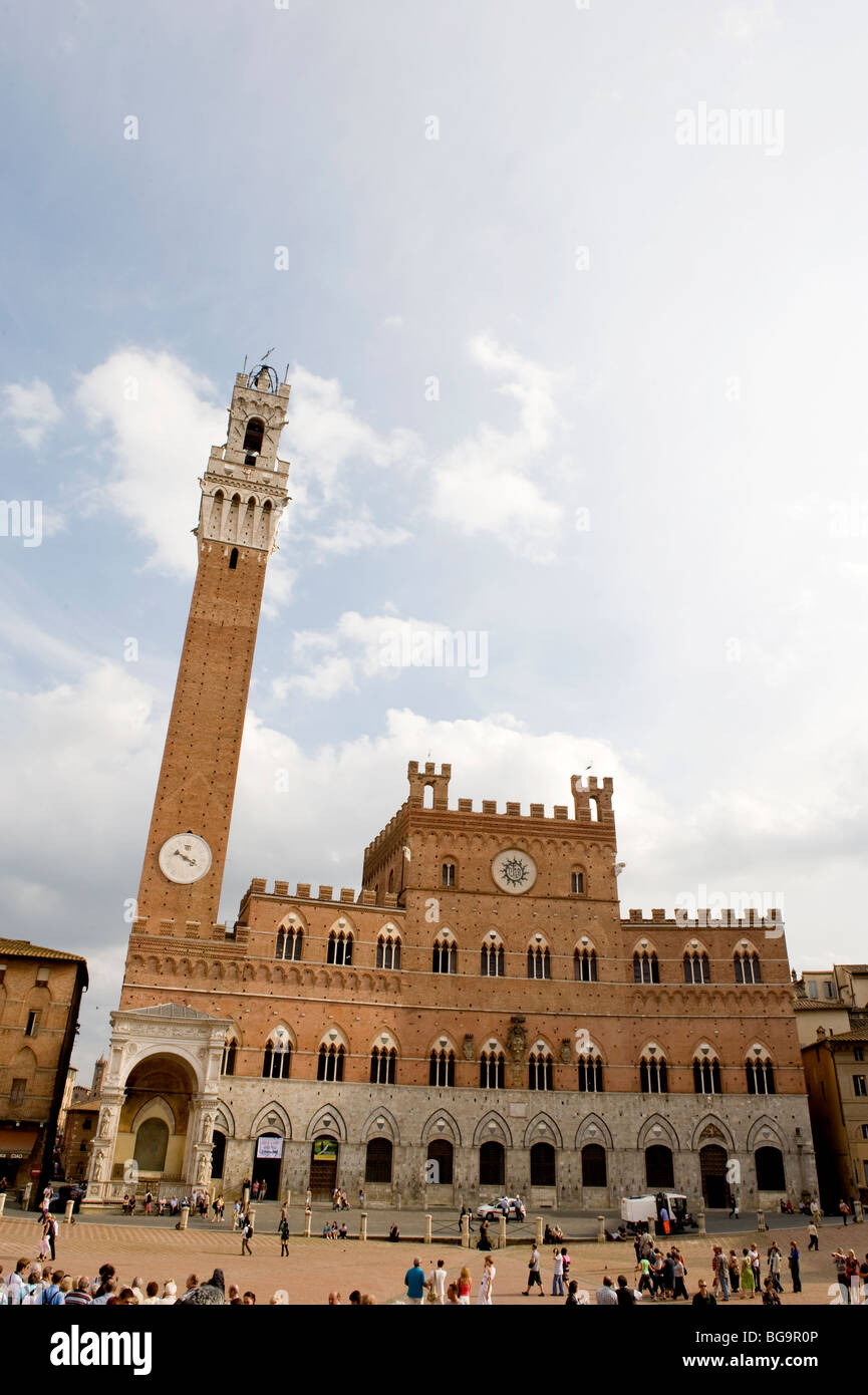 Siena, Postkarten von der Piazza del Campo Stockfoto