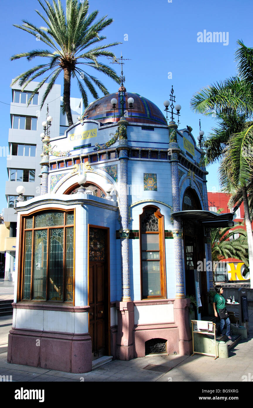 Modernismo Cafe Kiosk, Parque San Telmo, Las Palmas de Canaria, Gemeinde Las Palmas, Gran Canaria, Kanarische Inseln, Spanien Stockfoto Modernismo Cafe Kiosk, Parque San Telmo, Las Palmas de Canaria, Gemeinde Las Palmas, Gran Canaria, Kanarische Inseln, Spanien Stockfoto