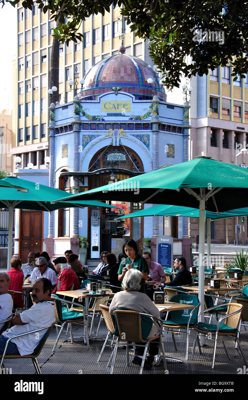 Modernismo Cafe Kiosk, Parque San Telmo, Las Palmas de Canaria, Gemeinde Las Palmas, Gran Canaria, Kanarische Inseln, Spanien Stockfoto Modernismo Cafe Kiosk, Parque San Telmo, Las Palmas de Canaria, Gemeinde Las Palmas, Gran Canaria, Kanarische Inseln, Spanien Stockfoto