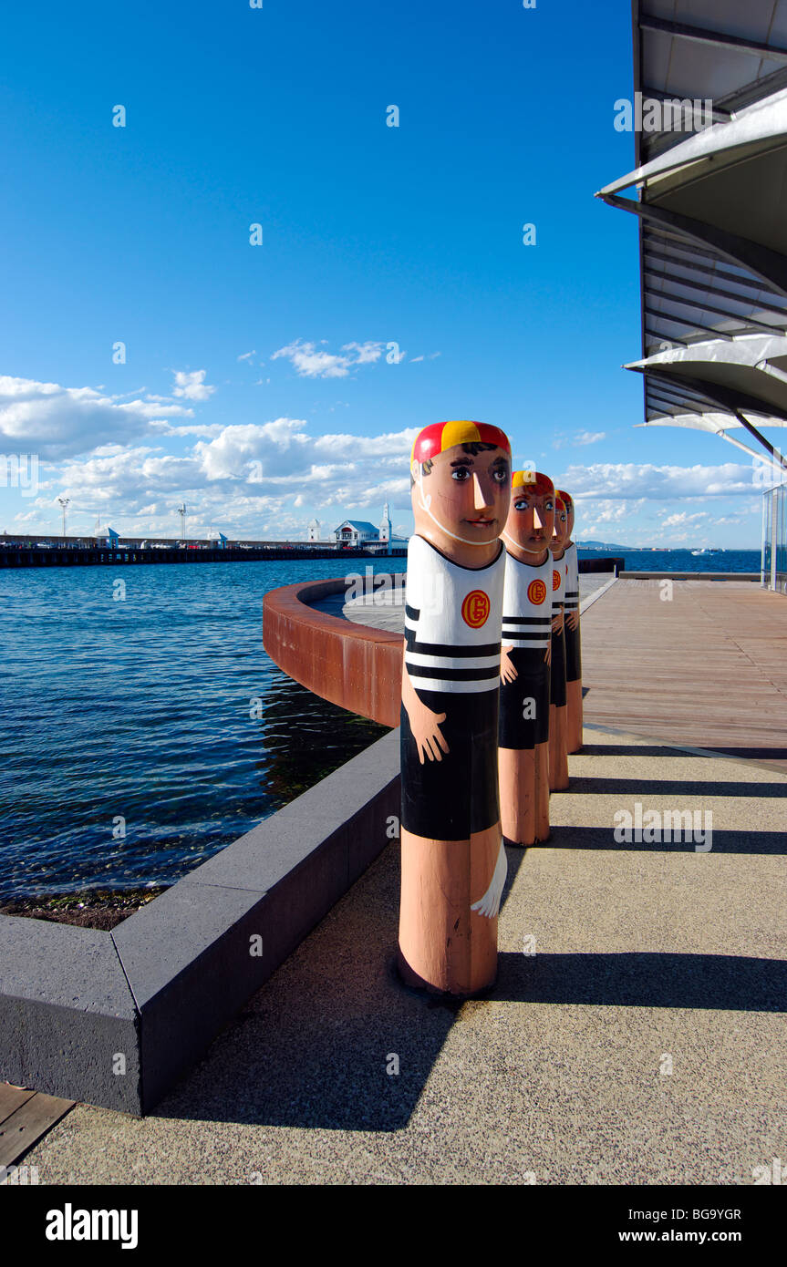 Geelong Waterfront Figuren, Victoria, Australien. Stockfoto