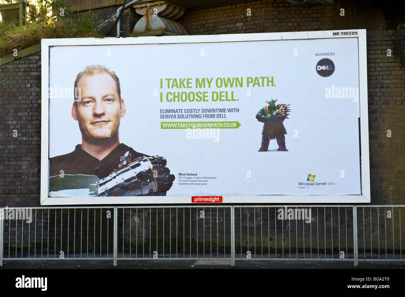 Primesight Billboard-Website mit DELL Business Computer Plakat in Newport South Wales UK Stockfoto