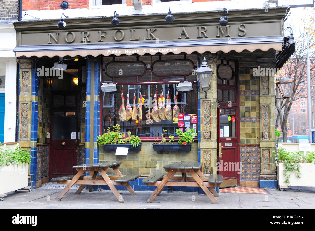 Die Norfolk Arms Pub, Leigh Street, London, England Stockfoto