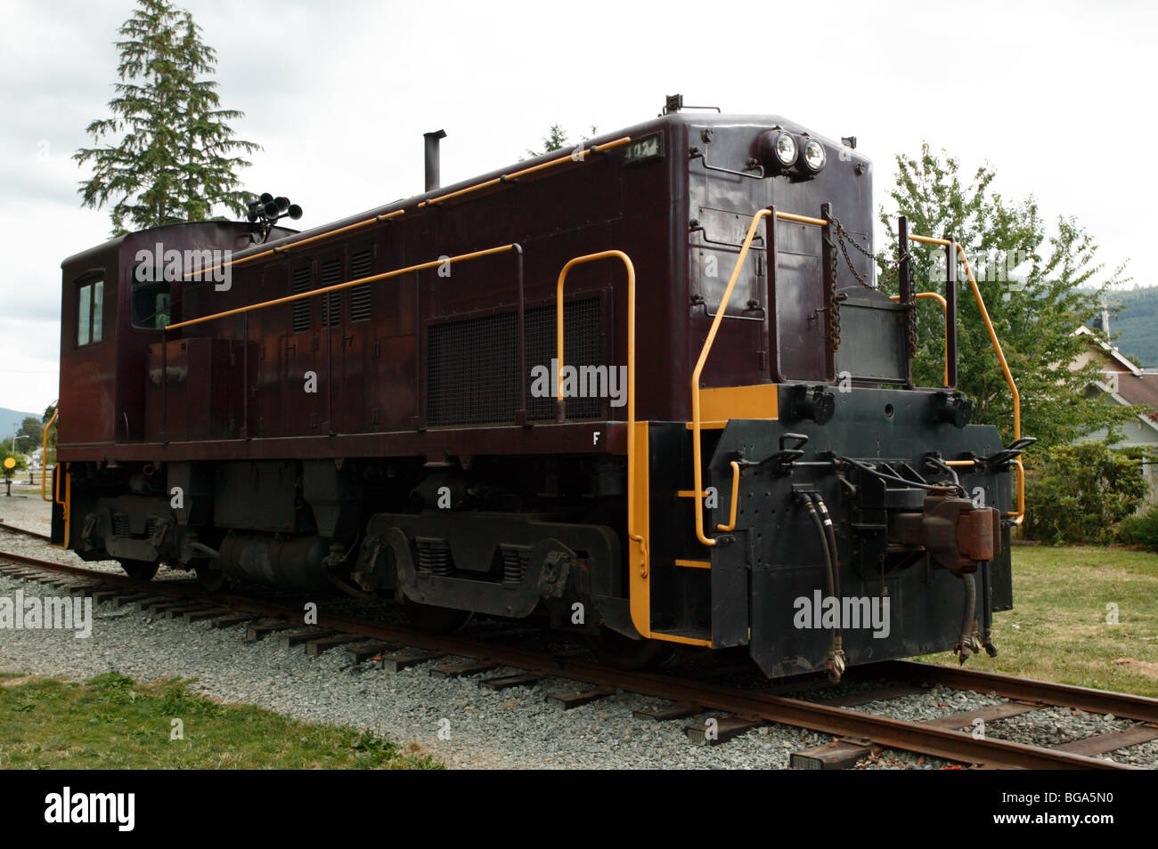 Bild einer Baldwin B-L-H RS-4TC dieselelektrische Lokomotive erhalten im Nordwesten Railway Museum Stockfoto