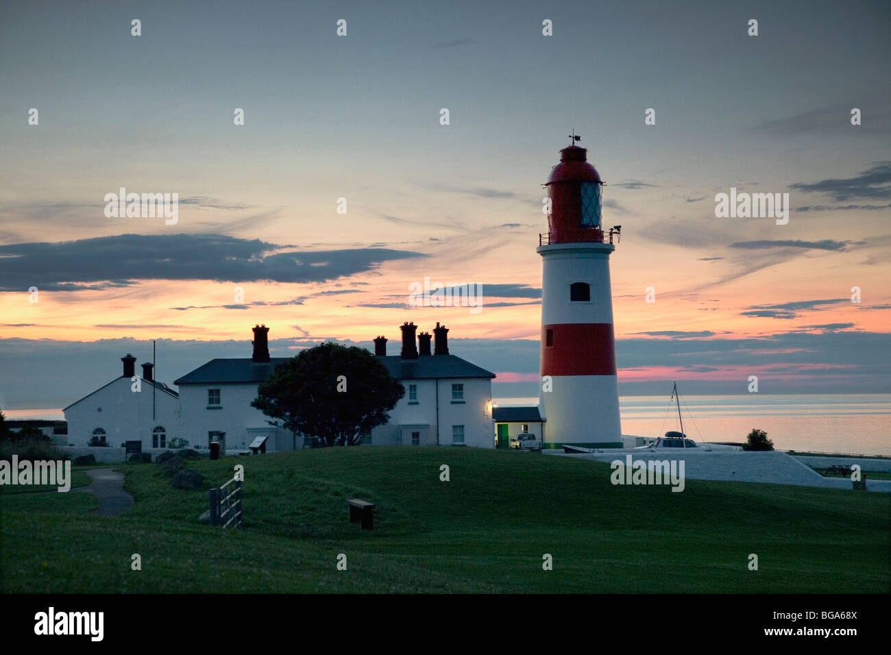 Leuchtturm; Whitburn, Tyne and Wear, England Stockfoto