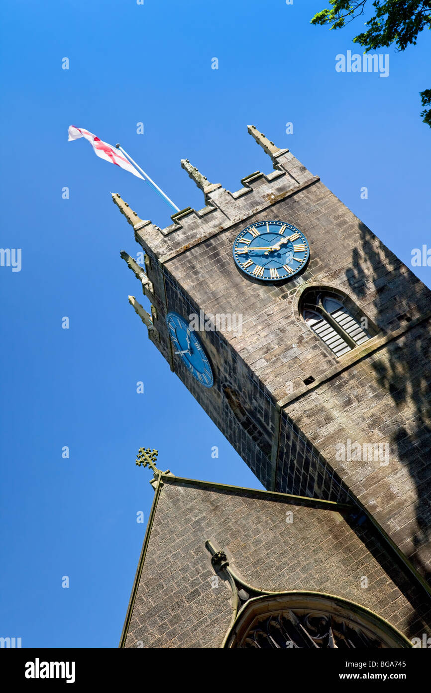 England, West Yorkshire, Haworth, die Kirche St. Michael's und alle Engel Stockfoto